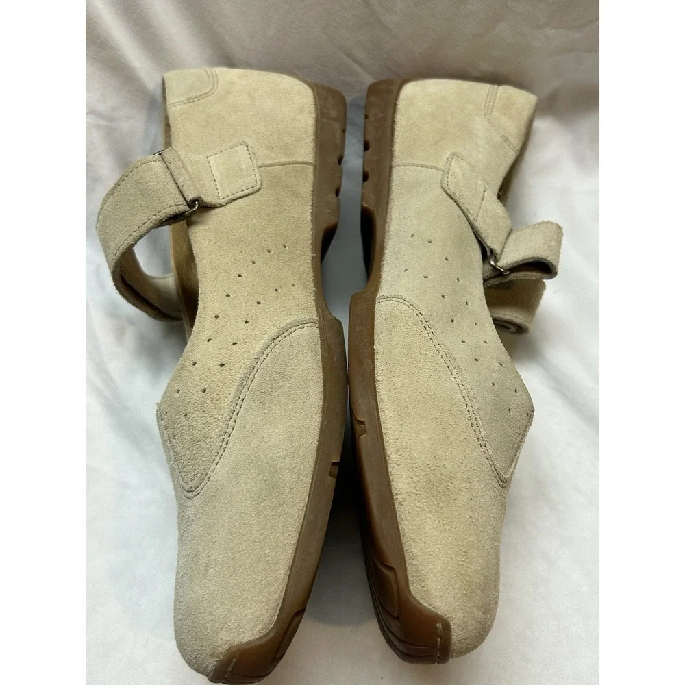 Birkenstock Footprints Pittsburg Mary Janes Taupe Suede Leather Shoes 42 US 11